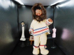 15'' D & C CDA HBC HUDSON BAY COMPANY 1960 ORIGINAL SMILEY KOWEEKA NATIVE DOLL, MOCCS Choice